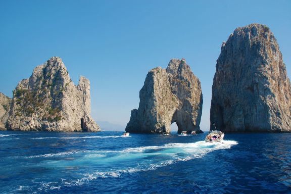 Faraglioni Rocks, Capri Yacht Charter Holiday